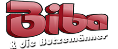 Websitelogo, Schriftzug der Partyband 'Biba & Die Butzmänner'